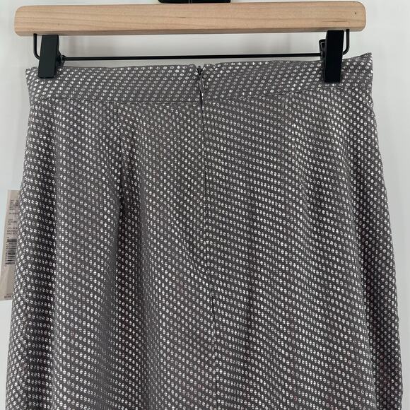 ANTONIO MELANI Skirt Size 4 NWT Silver/Grey Dots Metallic Flowy Holiday Office - Picture 8 of 14